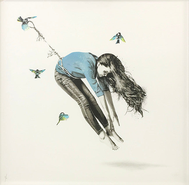 Hold Fast Hope (Blue) by Snik, 2019 screen print