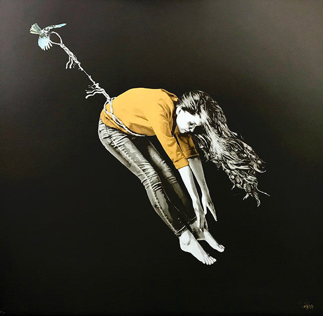 Hold Fast Hope (Gold Metallic) by Snik, 2019 screen print