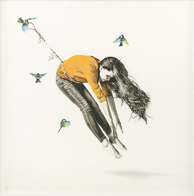 Hold Fast Hope (Orange) by Snik, 2019 screen print