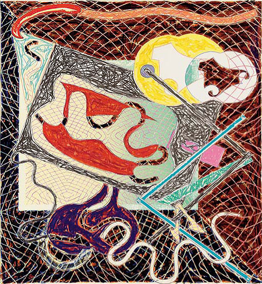 Shards III by Frank Stella, 1982 offset lithograph & screenprint