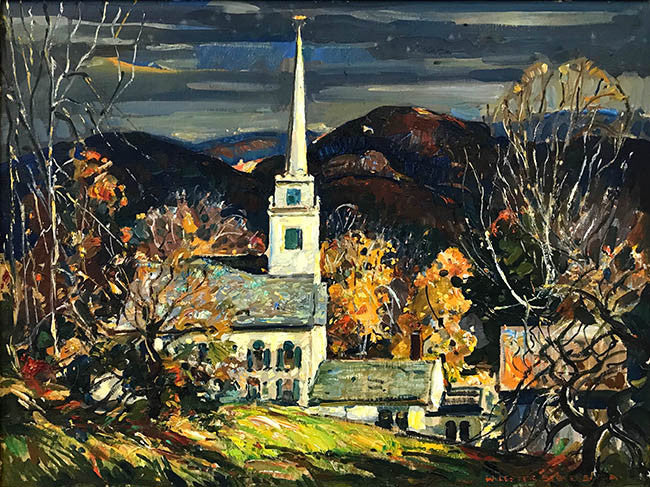 Top of the Hill by William Lester Stevens by Artists Misc., oil & masonite on canvas