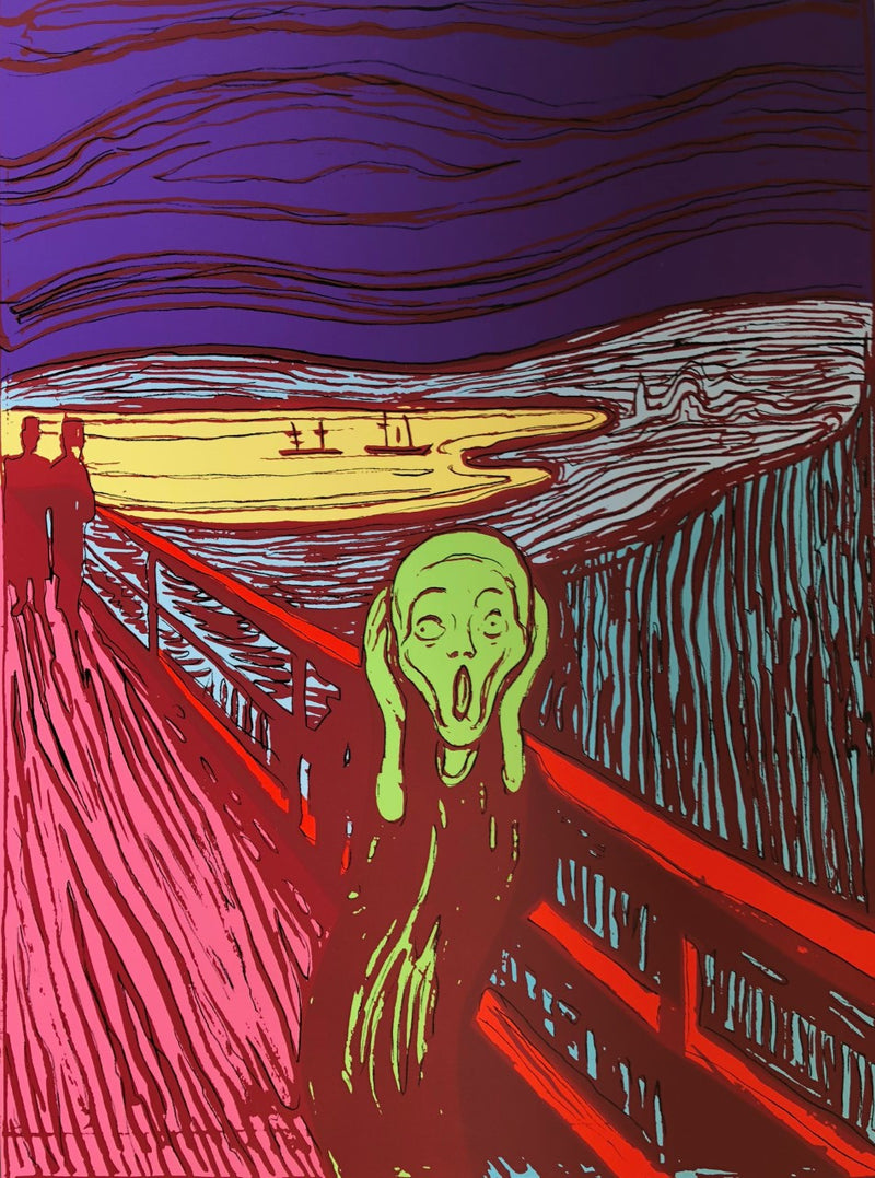 The Scream (Green) by Andy Warhol, screen print