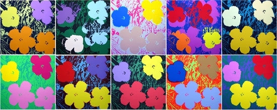 FLOWERS (PORTFOLIO OF 10) BY ANDY WARHOL FOR SUNDAY B. MORNING