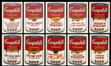 CAMPBELL SOUP CAN (PORTFOLIO OF 10) SERIES II BY ANDY WARHOL FOR SUNDAY B. MORNING