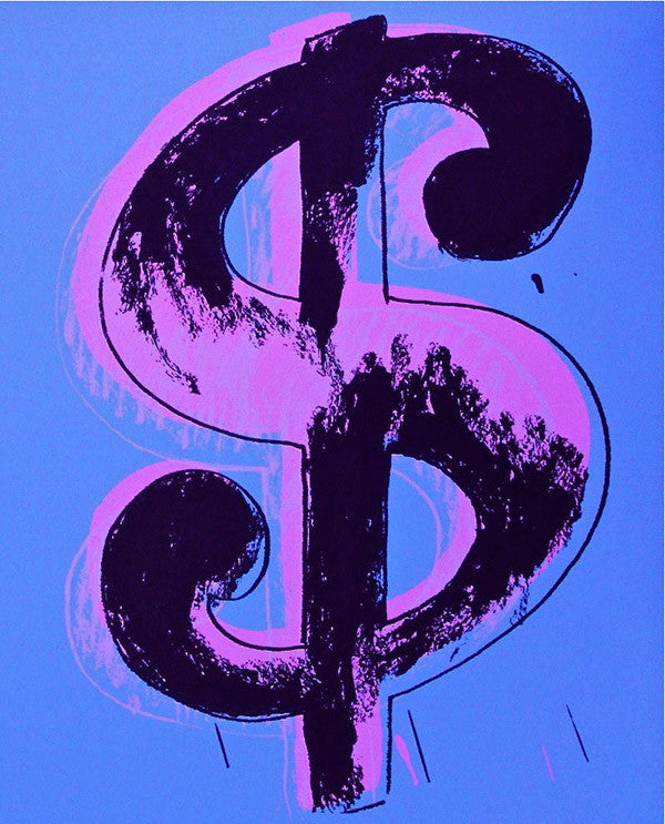 $ DOLLAR SIGN (BLUE) BY ANDY WARHOL FOR SUNDAY B. MORNING