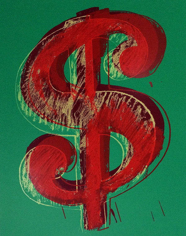 $ DOLLAR SIGN (GREEN) BY ANDY WARHOL FOR SUNDAY B. MORNING
