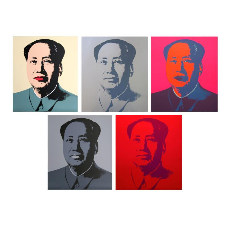 MAO (PORTFOLIO OF 5) BY ANDY WARHOL FOR SUNDAY B. MORNING