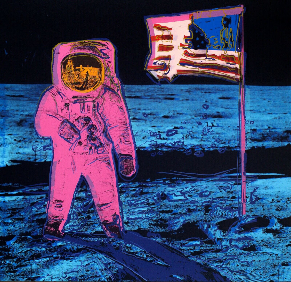 Moonwalk (Pink) by Sunday B. Morning, screen print on 100% acid free archival museum board