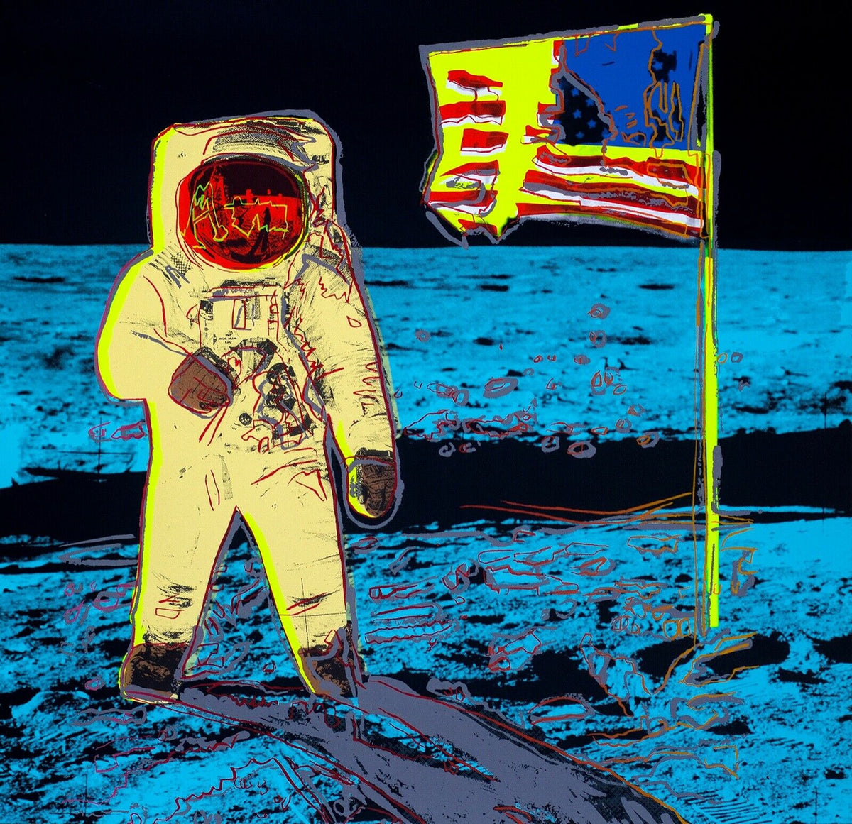 Moonwalk (Yellow) by Sunday B. Morning, screen print on 100% acid free archival museum board