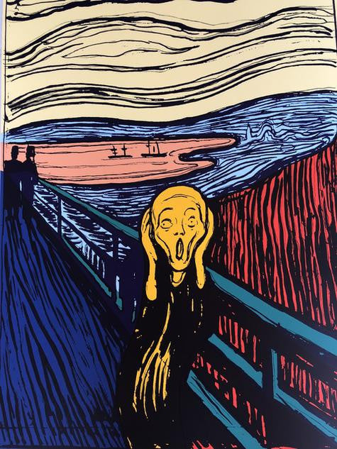 The Scream (Orange) by Andy Warhol, screen print