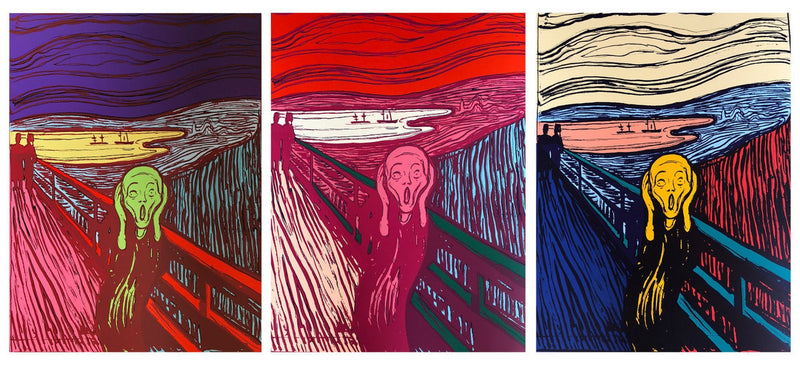 THE SCREAM (SET OF 3) BY ANDY WARHOL FOR SUNDAY B. MORNING