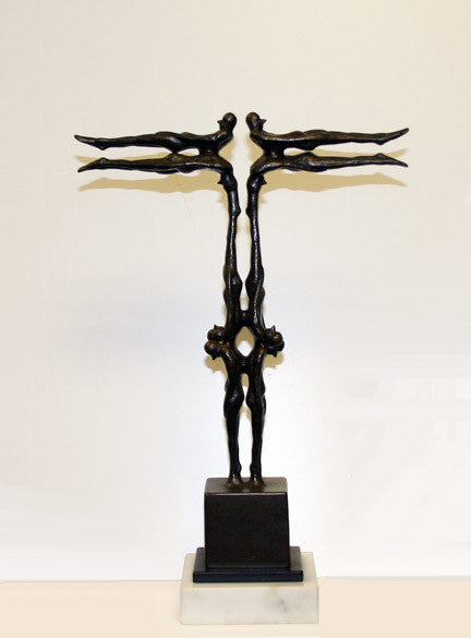 Balancing Act (Eight Friends) by Jim Sutter, bronze