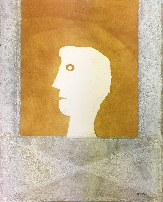 Cabeza En La Ventana by Rufino Tamayo, 1976 aquatint etching