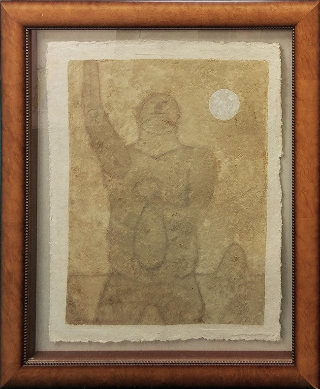 Hombre Con Coraje by Rufino Tamayo, 1982 mixografia