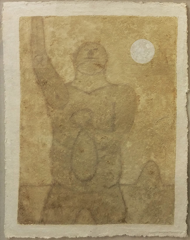 Hombre Con Coraje by Rufino Tamayo, 1982 mixografia — detail 2