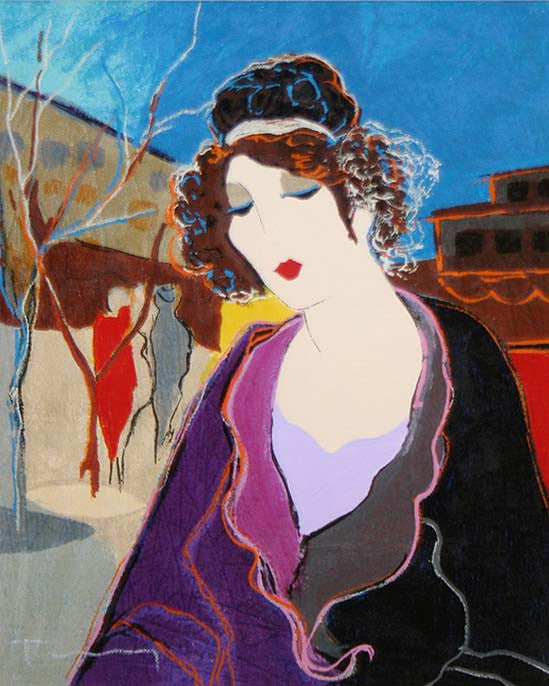 Babette by Itzchack Tarkay, serigraph on canvas