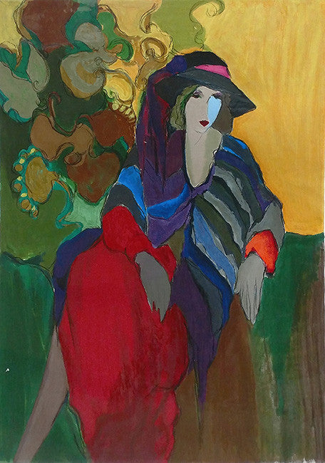 Seated Woman by Itzchack Tarkay, serigraph