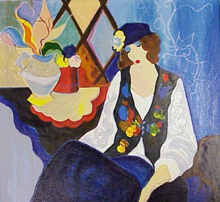 Waiting I by Izchak Tarkay, serigraph