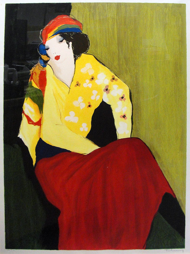 Woman with Scarf by Izchak Tarkay, serigraph