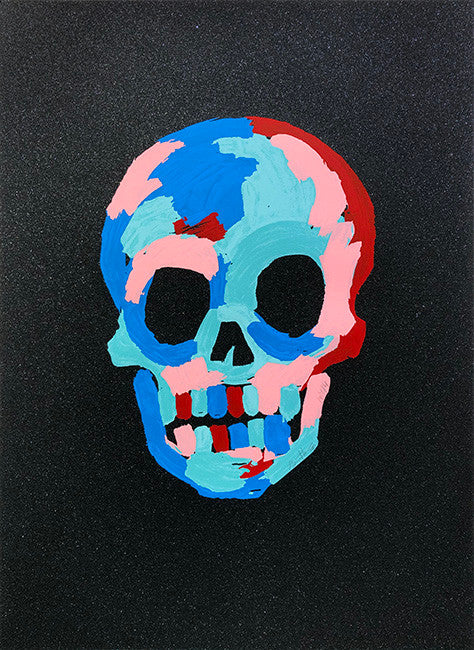 The Skull (Black) by Bradley Theodore by Artists Misc., 2020 silkscreen and diamond dust