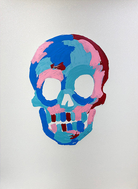 The Skull (White) by Bradley Theodore by Artists Misc., 2020 silkscreen and diamond dust