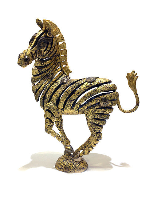 Zebra by Jiang Tie-feng by Artists Misc., 1992 bronze sculpture