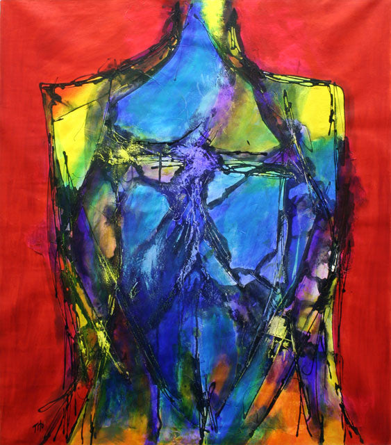 Blue Mid Section by Tito, 2007 mixed media, on canvas