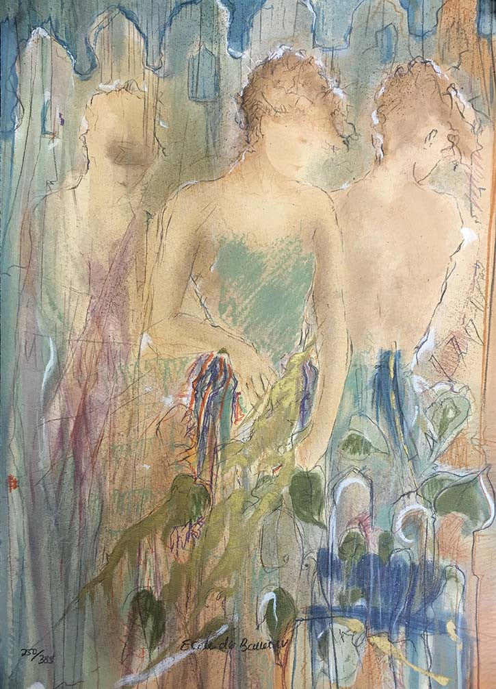 Ecole De Ballet III by Janet Treby, serigraph on paper