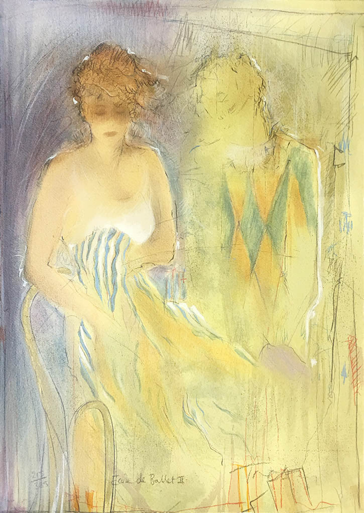 Ecole De Ballet II by Janet Treby, serigraph on paper