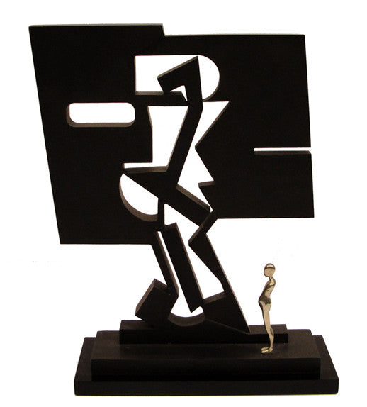 Man Under Tree by Ernest Trova, 1976 sculpture, steel & bronz