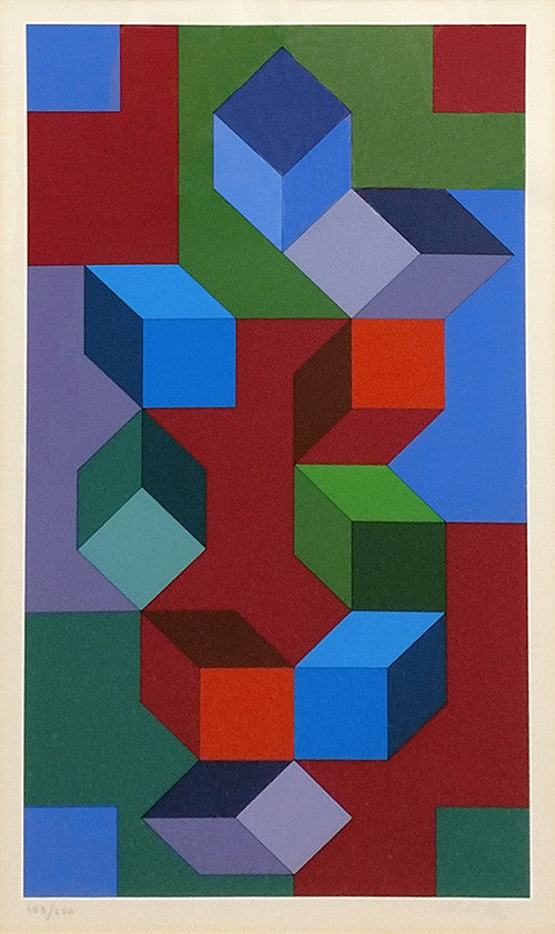 Composition I by Victor Vasarely, 1967 silkscreen