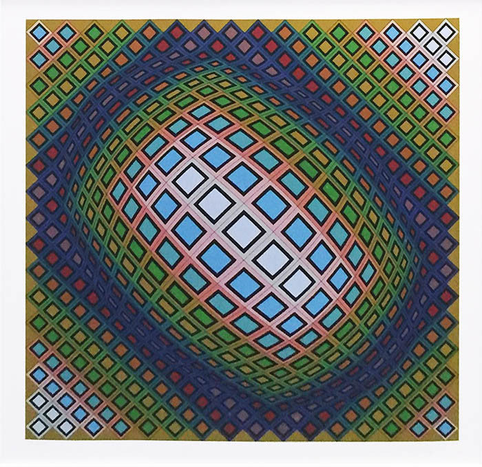 Composition by Victor Vasarely, 1970 serigraph — detail 2