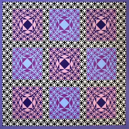 PURPLE SQUARES BY VICTOR VASARELY