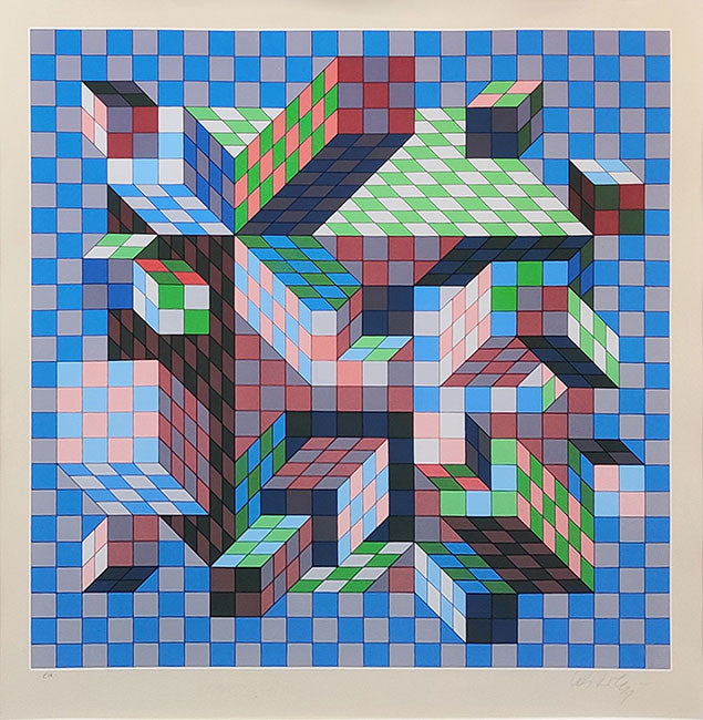 Sirt-mc by Victor Vasarely, 1978 serigraph