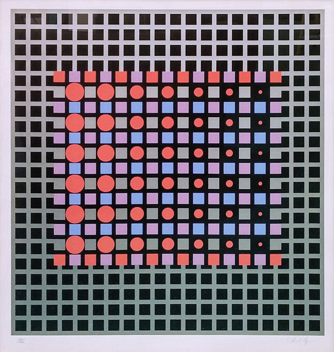 Zilver by Victor Vasarely, 1989 screenprint