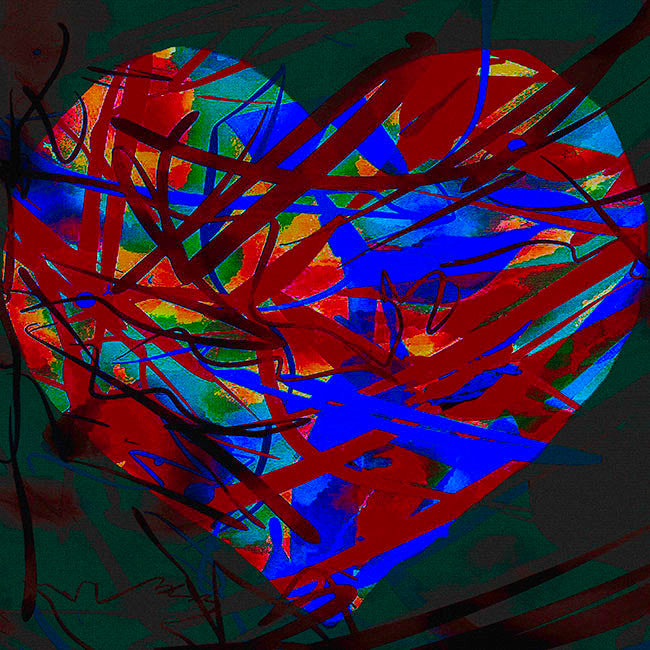 Heart Series 3 by Rosario Vigorito by Artists Misc., digital mixed media collage