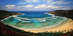 A Beautiful Day at the Bay by Garcia Walfrido, hand embellished giclee on canvas