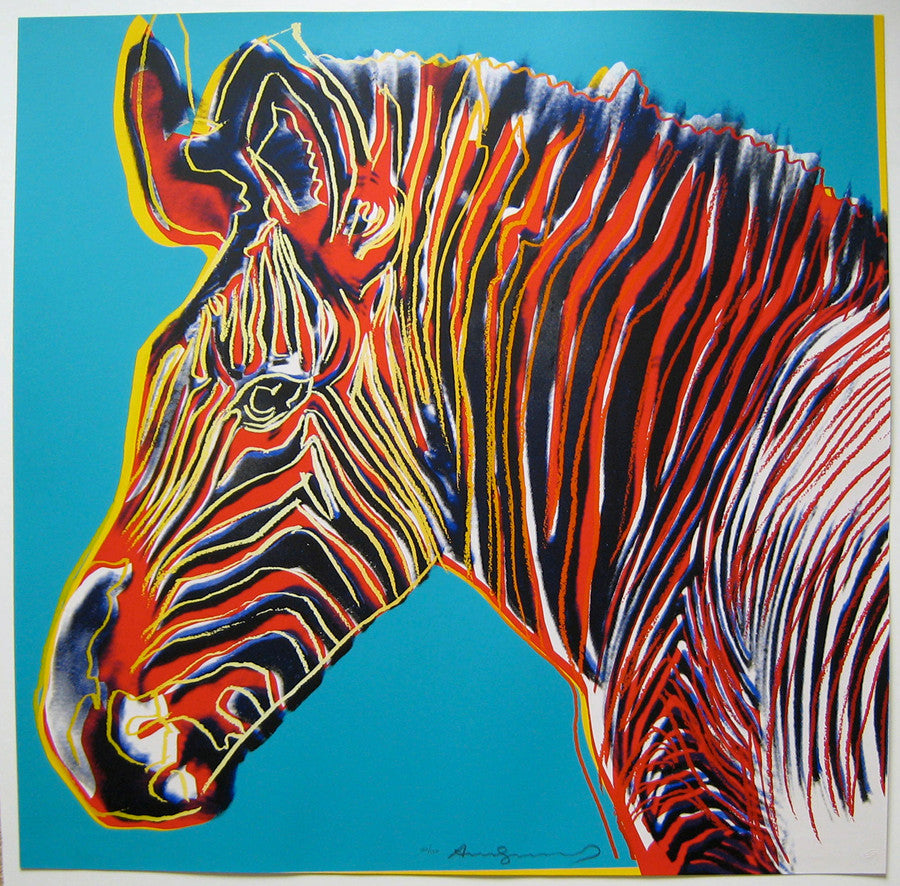 Endangered Species: Grevy's Zebra FS II.300 by Andy Warhol, 1983 screen print on Lenox museum board