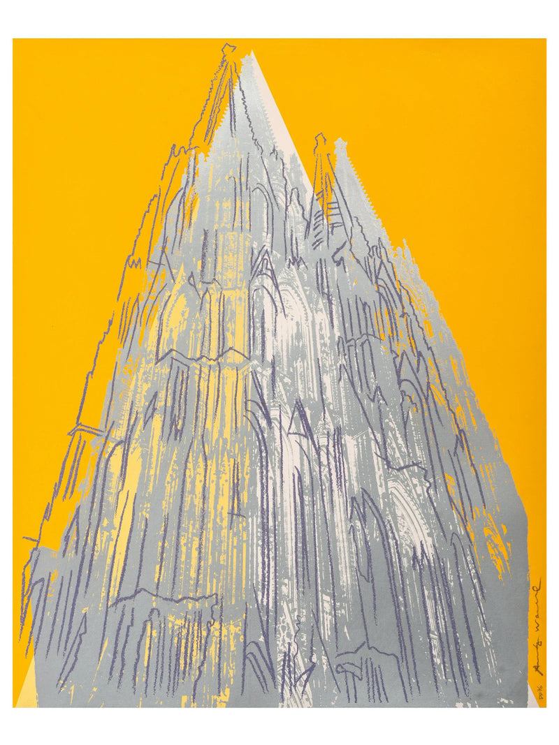 Cologne Cathedral by Andy Warhol, 1985 screenprint with diamond dust on Lenox museum board
