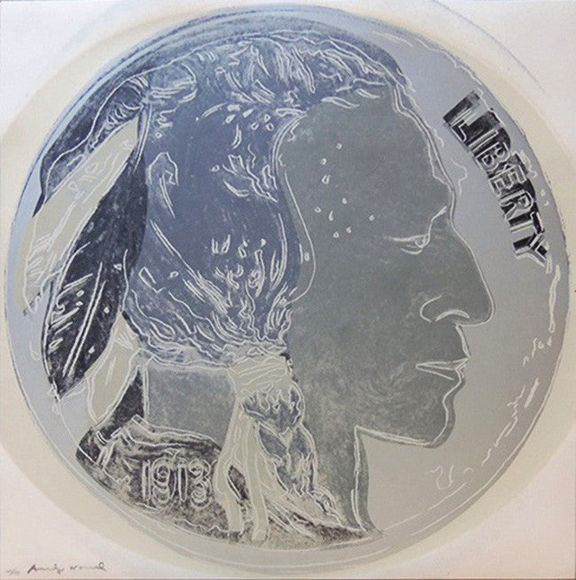 Indian Head Nickel FS II.385 by Andy Warhol, 1986 screenprint on Lenox museum board