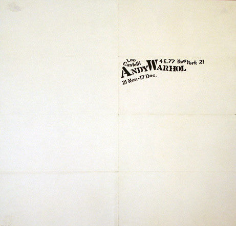 FLOWERS INVITATION BY ANDY WARHOL