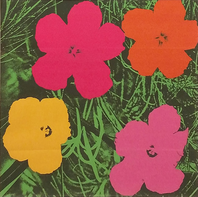 Flowers Invitation (Signed) by Andy Warhol, 1964 offset lithograph
