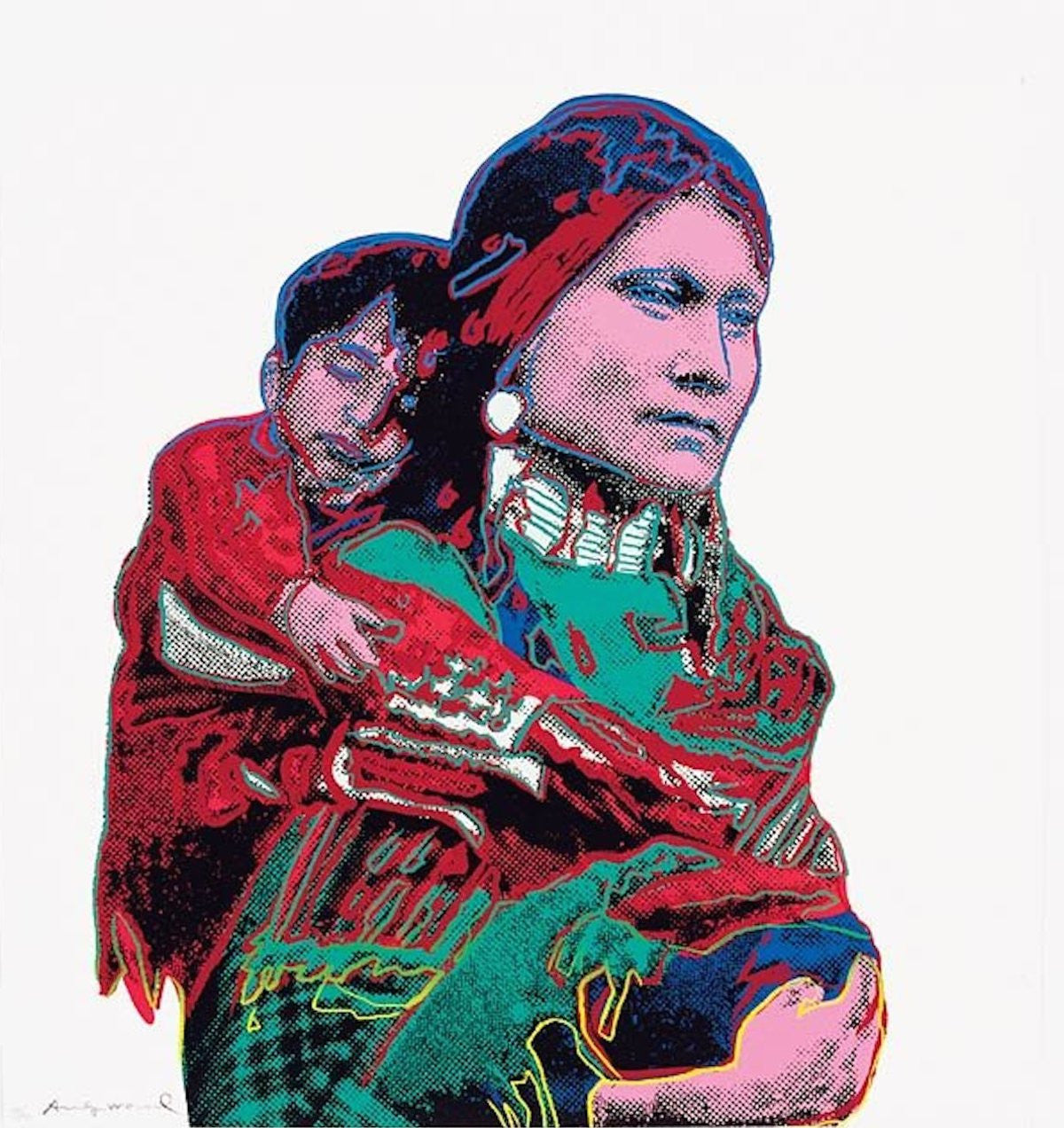 Mother and Child FS II.383 by Andy Warhol, 1986 screen print on Lenox museum board