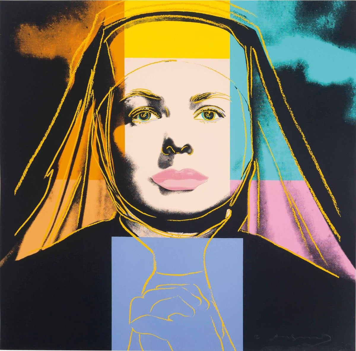The Nun, Ingrid Bergman FS II.314 by Andy Warhol, 1983 screenprint on Lenox museum board