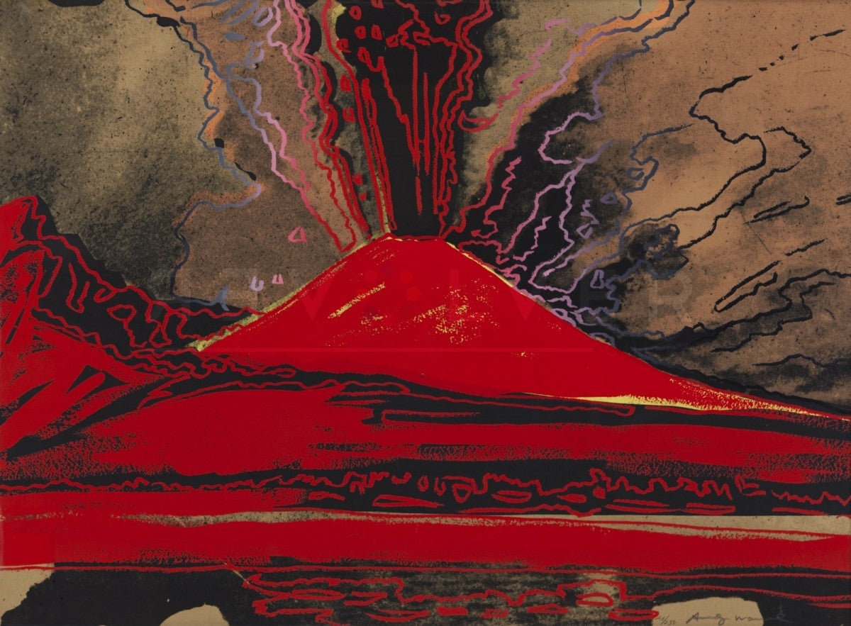 Vesuvius (Red) II.365 by Andy Warhol, 1985 screenprint on Arches 88 paper
