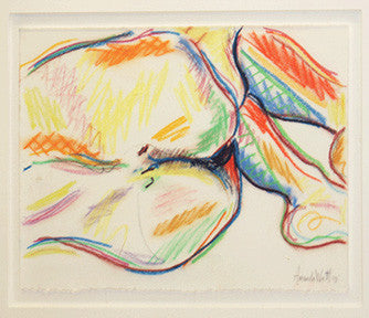 Drawing of Sam III by Amanda Watt, 1995 mixed media on paper