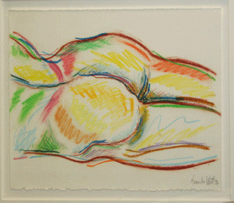Drawing of Sam II by Amanda Watt, 1995 mixed media on paper