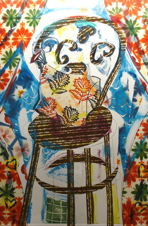The Brown Chair by Amanda Watt, 1998 serigraph, mixed