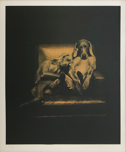 Best Buddies by William Wegman, 1993 screenprint in colors on paper