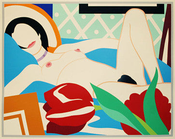 Monica Nude with Tulips by Tom Wesselmann, 1989 screenprint on Lenox museum board